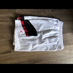 Men’s white red and black Jordan shorts